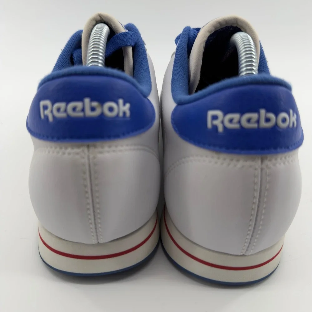 Reebok Princess White Blue Red Leather Sneakers Low Top Womens Size 11